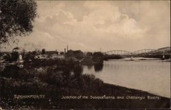 Junction of the Susquehanna and Chenango Rivers Postcard
