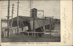 Old Toll Bridge at Hartford Connecticut Postcard Postcard