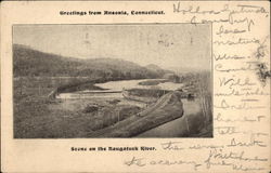 Scene on the Naugatuck River Postcard