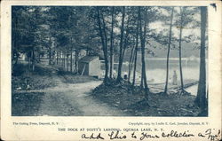 The Dock at Scott's Landing Oquaga Lake, NY Postcard Postcard