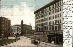 Corner of Chenango and Lewis Streets Postcard