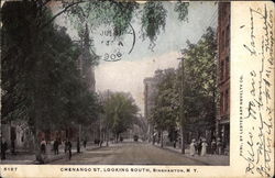 Chenango Street Looking South Binghamton, NY Postcard Postcard
