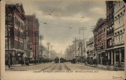 Court Street Looking West Binghamton, NY Postcard Postcard