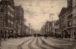 Court Street Looking West Postcard