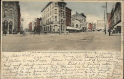 Court & Washington Streets Postcard
