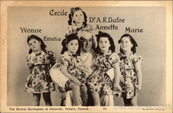 The Dionne Quintuplets at Callander Ontario Canada