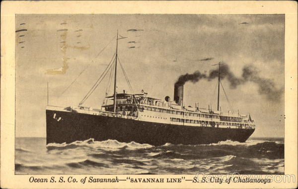 Ocean S.S. Co. of Savannah - Savannah Line - S.S. City of Chattanooga