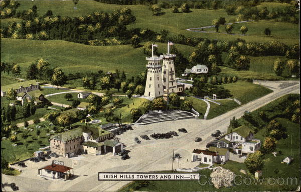 Aerial View of Towers and Inn Irish Hills Michigan