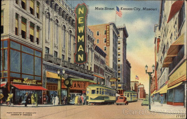 Looking Up Main Street Kansas City Missouri