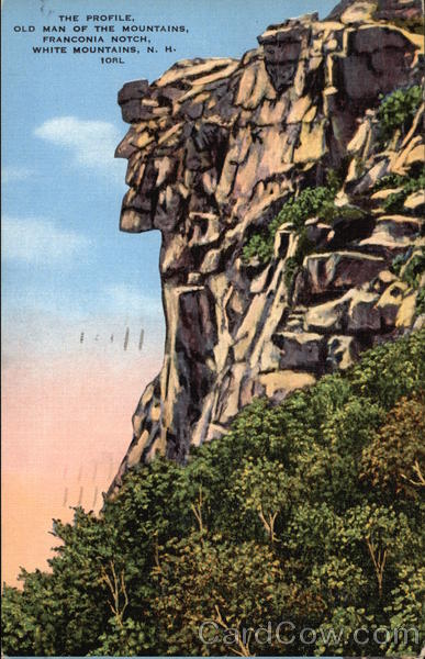 The Profile, Old Man of the Mountains, Franconia Notch, White Mountains New Hampshire