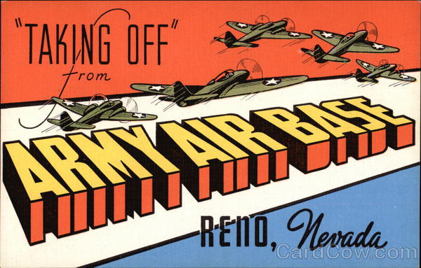 Taking Off from Army Air Base Reno Nevada