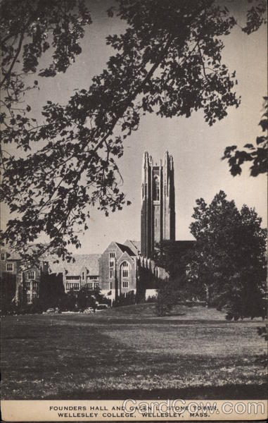 Founders Hall and Galen L. Stone Tower, Wellesley College Massachusetts
