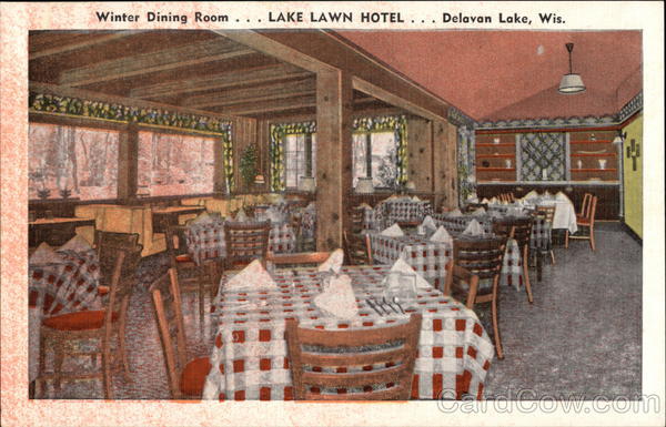 Winter Dining Room, Lake Lawn Hotel Delavan Lake Wisconsin