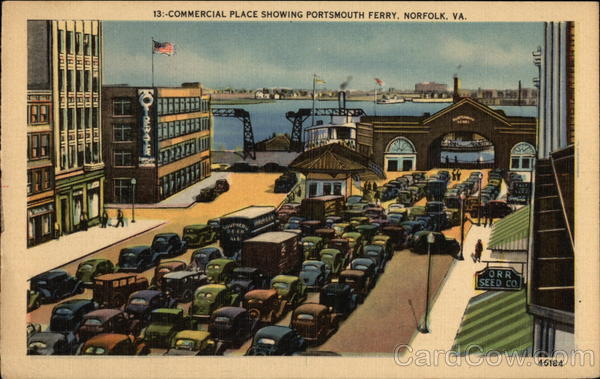 Commercial Place Showing Portsmouth Ferry Norfolk Virginia