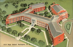 High School Burlington, NC Postcard Postcard