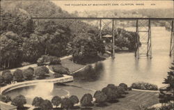 The Fountain at Wachusett Dam Clinton, MA Postcard Postcard