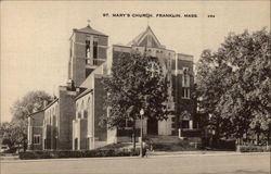 St. Mary's Church Franklin, MA Postcard Postcard