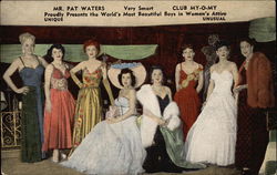 Mr. Pat Water's Very Smart Club My-O-My (Drag Queens) Postcard