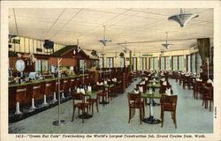 "Green Hut Cafe" Overlooking the World's Largest Construction Job Grand Coulee, WA Postcard Postcard