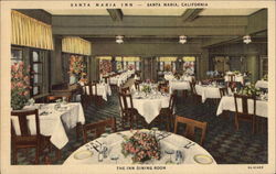 Santa Maria Inn, The Inn Dining Room California Postcard Postcard