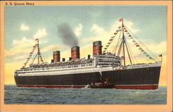 S.S. Queen Mary Cruise Ships Postcard Postcard