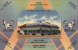 Leslie's Fried Chicken Shack Texas Postcard Postcard