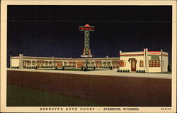 Bennett's Auto Court Evanston, WY Postcard Postcard