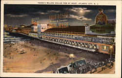 Young's Million Dollar Pier by Night Postcard