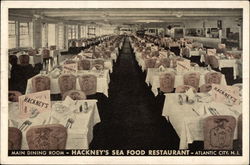 Hackney's Seafood Restaurant - Main Dining Room Postcard