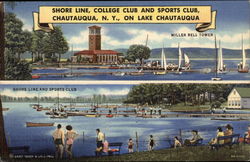 Shore Line, College Club and Sports Club Postcard