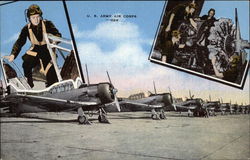 U.S. Army Air Corps Aircraft Postcard Postcard