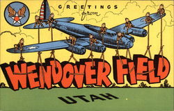 Greetings from Wendover Field Postcard