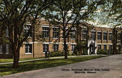 The Library, Northwest Missouri State College Postcard