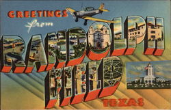 Greetings from Randolph Field Randolph Air Force Base, TX Postcard Postcard