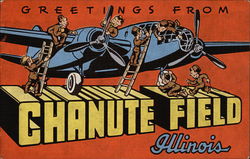 Greetings from Chanute Field Rantoul, IL Postcard Postcard