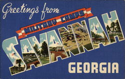 Greetings from Military Camps Savannah, GA Postcard Postcard