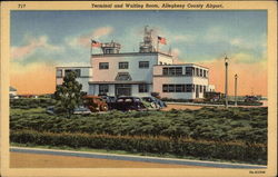 Terminal and Waiting Room, Allegheny County Airport Postcard