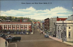 Green Square and Main Street Postcard