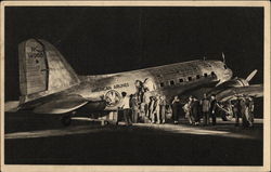 Passengers Boarding a Mammoth American Airlines Flagship for a Fast Flight to Detroit Aircraft Postcard Postcard