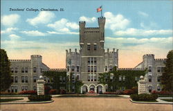 View of Teachers' College Charleston, IL Postcard Postcard