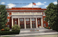 Salina Memorial Hall Kansas Postcard Postcard