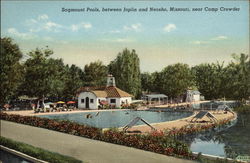 Sagmount Pools, near Camp Crowder between Joplin and Neasho Postcard