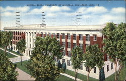 University of Michigan - Medical Building Postcard