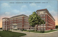 Veterans' Administration Facility Hospital Wadsworth, KS Postcard Postcard