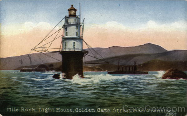 Mile Rock Lighthouse, Golden Gate Strait San Francisco California