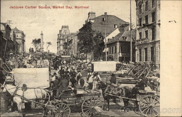 Jaques Carter Square, Market Day Montreal QC Canada