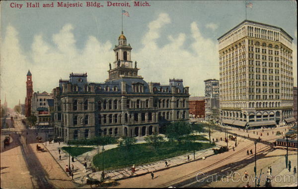 City Hall and Majestic Building Detroit Michigan