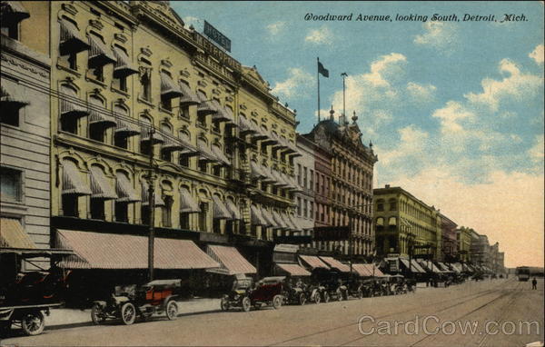 Woodward Avenue, looking South Detroit Michigan