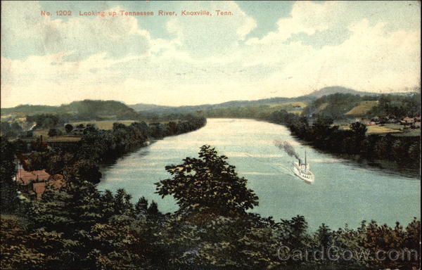 Looking up the Tennessee River Knoxville