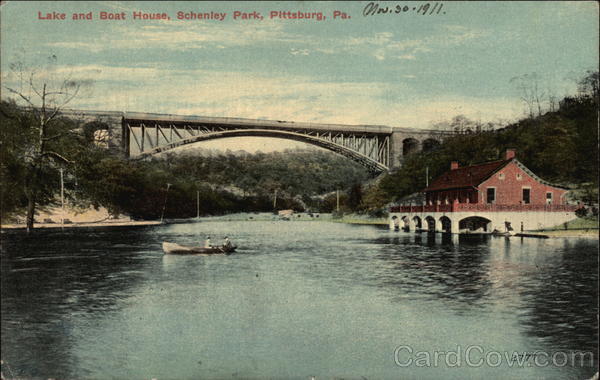 Schenley Park - Lake and Boat House Pittsburgh Pennsylvania